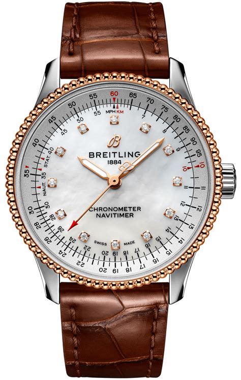 breitling mother of pearl diamond|Breitling navitimer automatic 35.